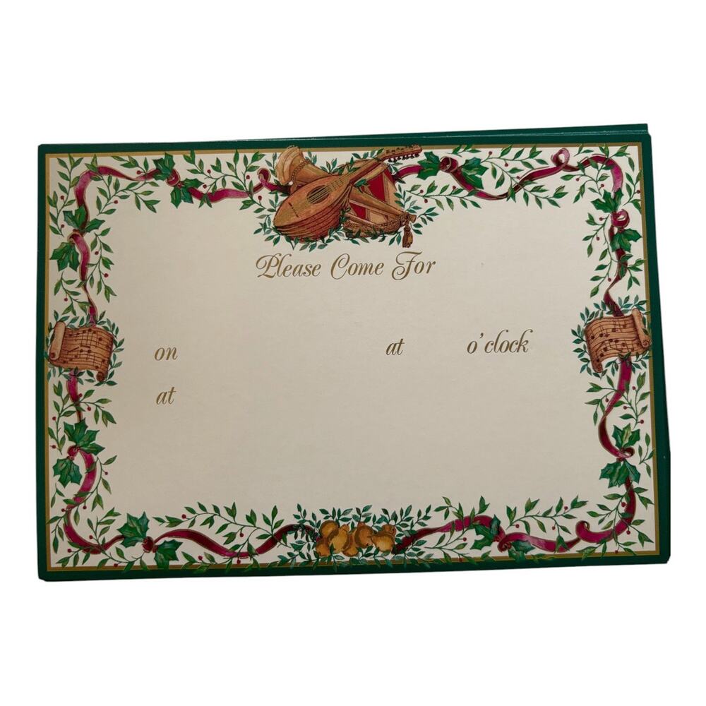 Caspari Holiday Christmas X-Mas invitations w/ Envelopes 10 count New